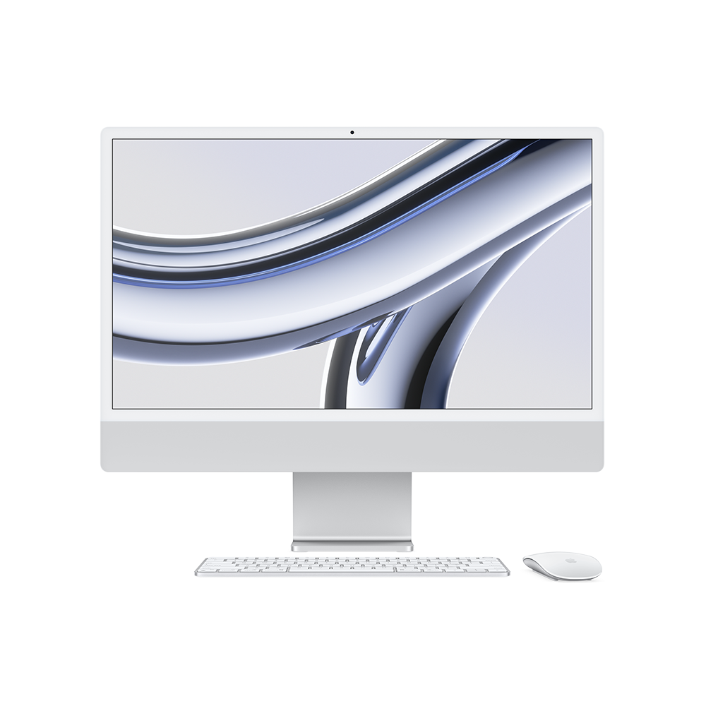 24-inch iMac with Retina 4.5K display: Apple M3 chip with 8‑core CPU and 8‑core GPU, 256GB